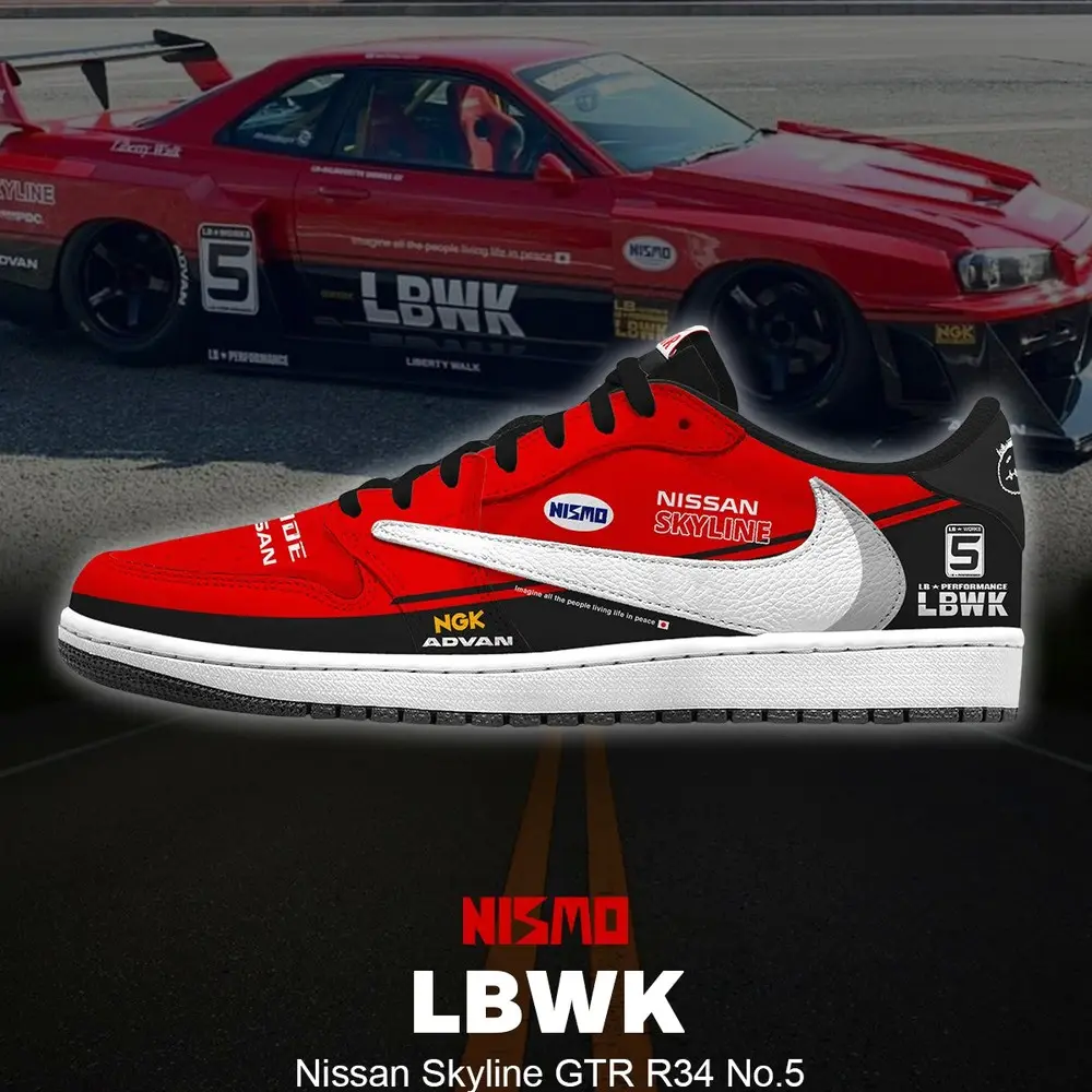 JWFancy LBWK Skyline GTR R34 No.5 AJ1 Low Sneakers Shoes For Men And Women