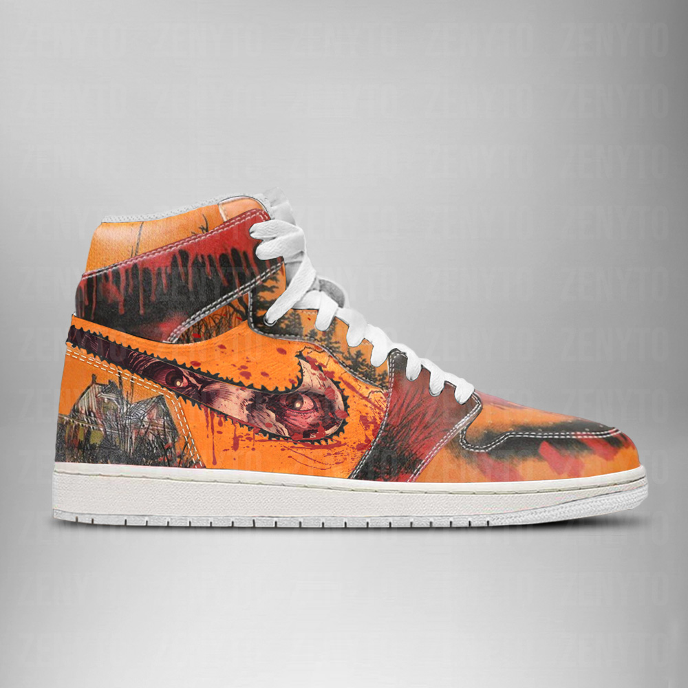 JWFancy Leatherface Halloween AJ1 High Sneakers Shoes For Men And Women