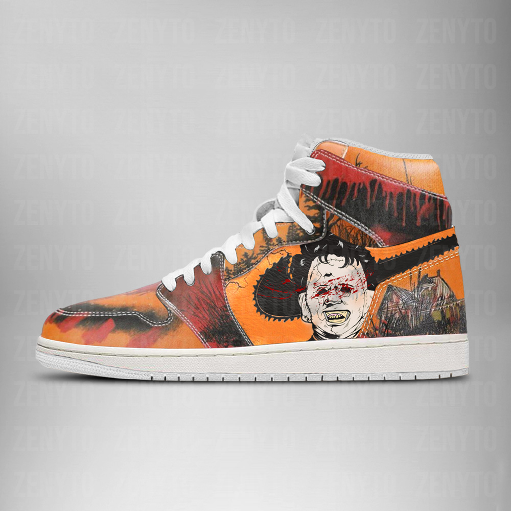JWFancy Leatherface Halloween AJ1 High Sneakers Shoes For Men And Women