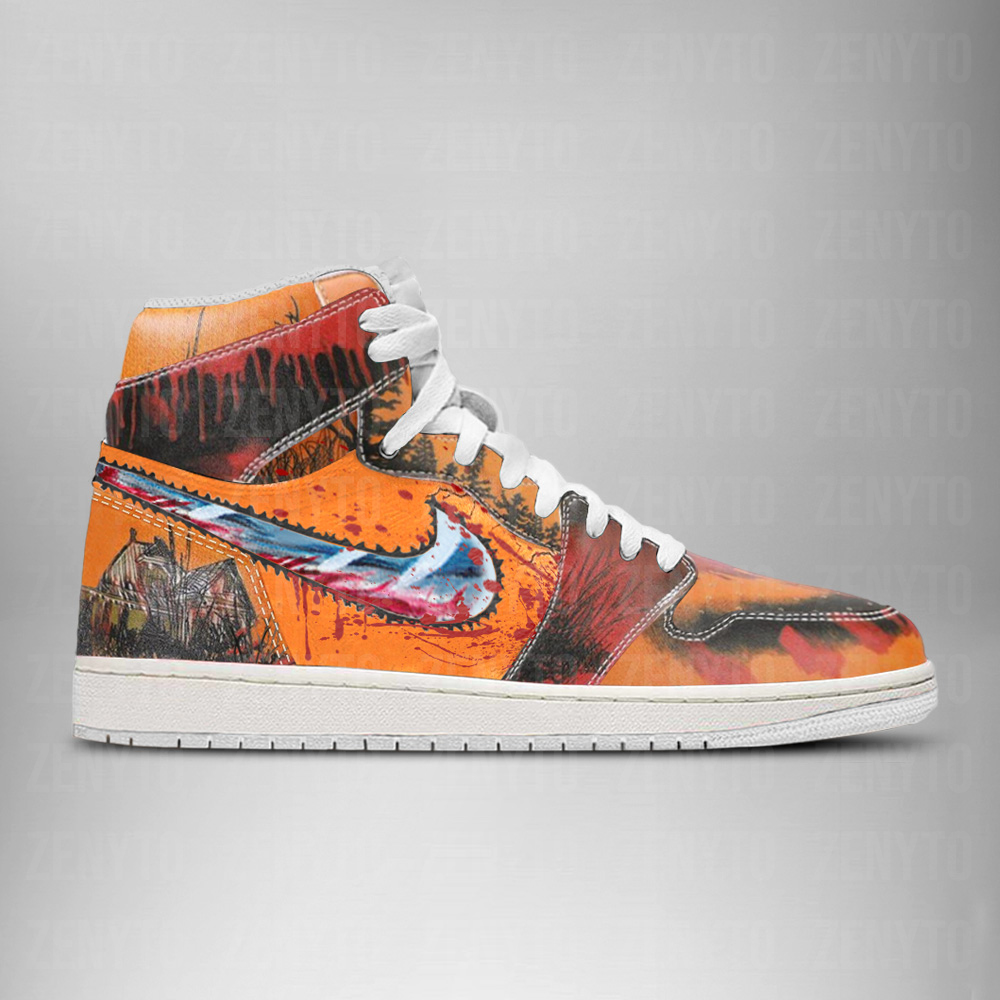 JWFancy Leatherface Halloween AJ1 High Sneakers Shoes For Men And Women