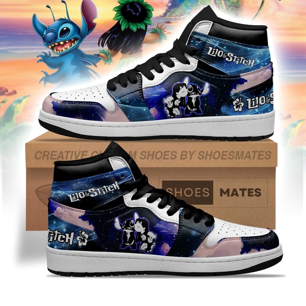 JWFancy Lilo and Stitch AJ1 High Sneakers Shoes For Men And Women