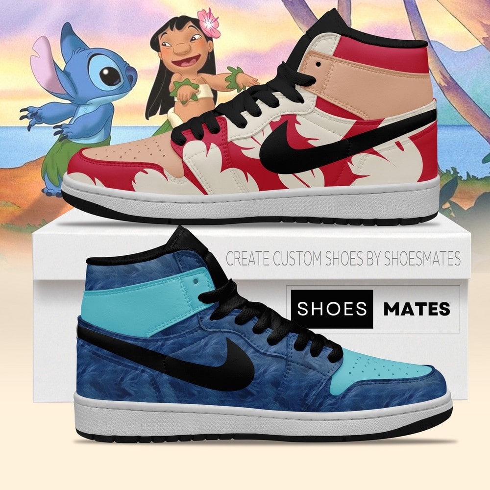 JWFancy Lilo & Stitch AJ1 High Sneakers Shoes For Men And Women