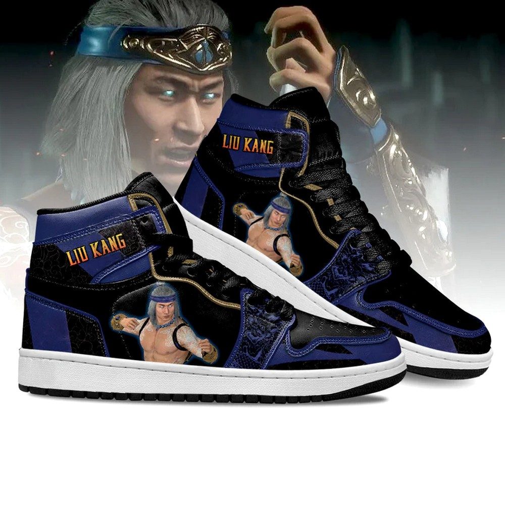 JWFancy Liu Kang Mortal Kombat AJ1 High Sneakers Shoes For Men And Women