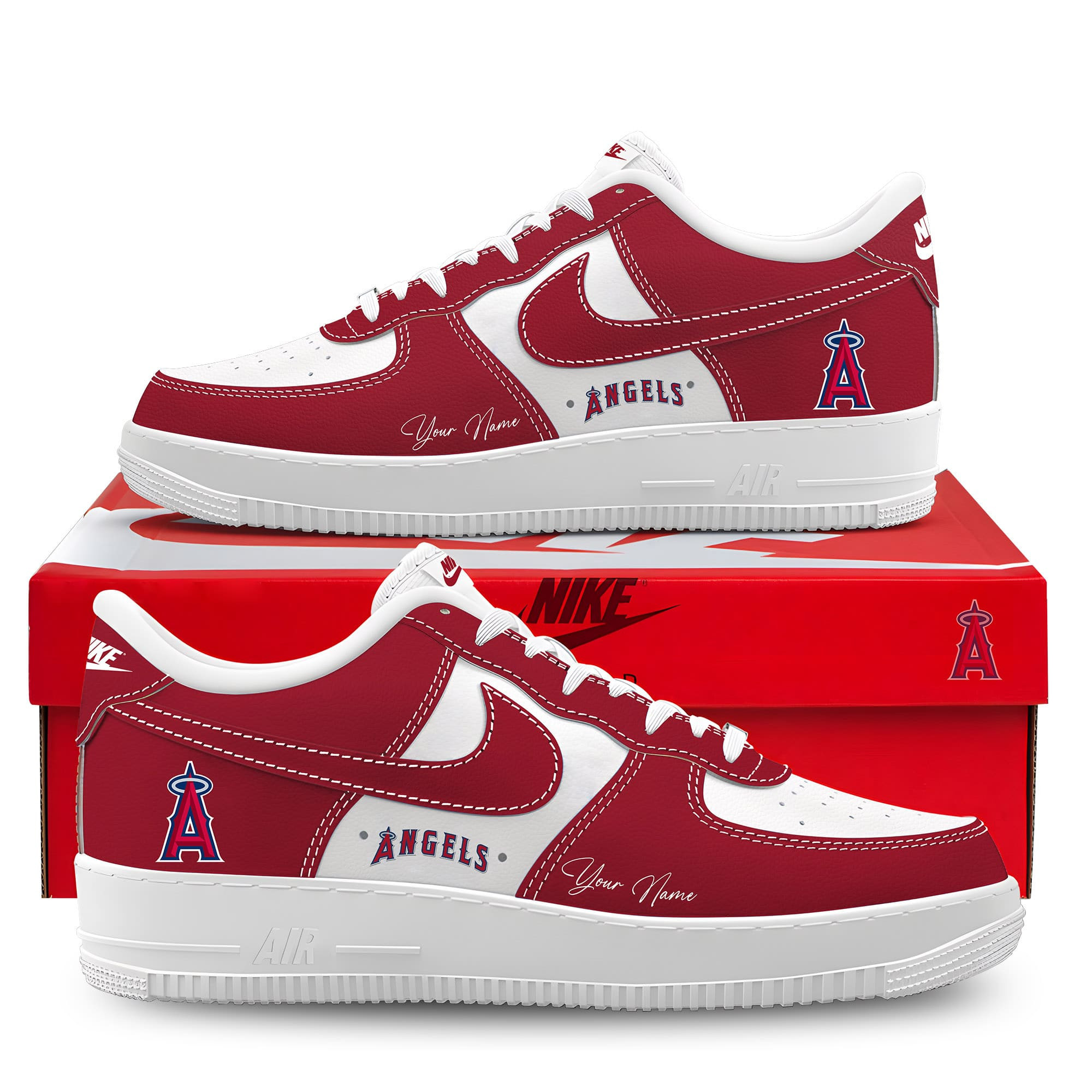 JWFancy Los Angeles Angels Air Low-Top Sneakers Shoes For Men And Women