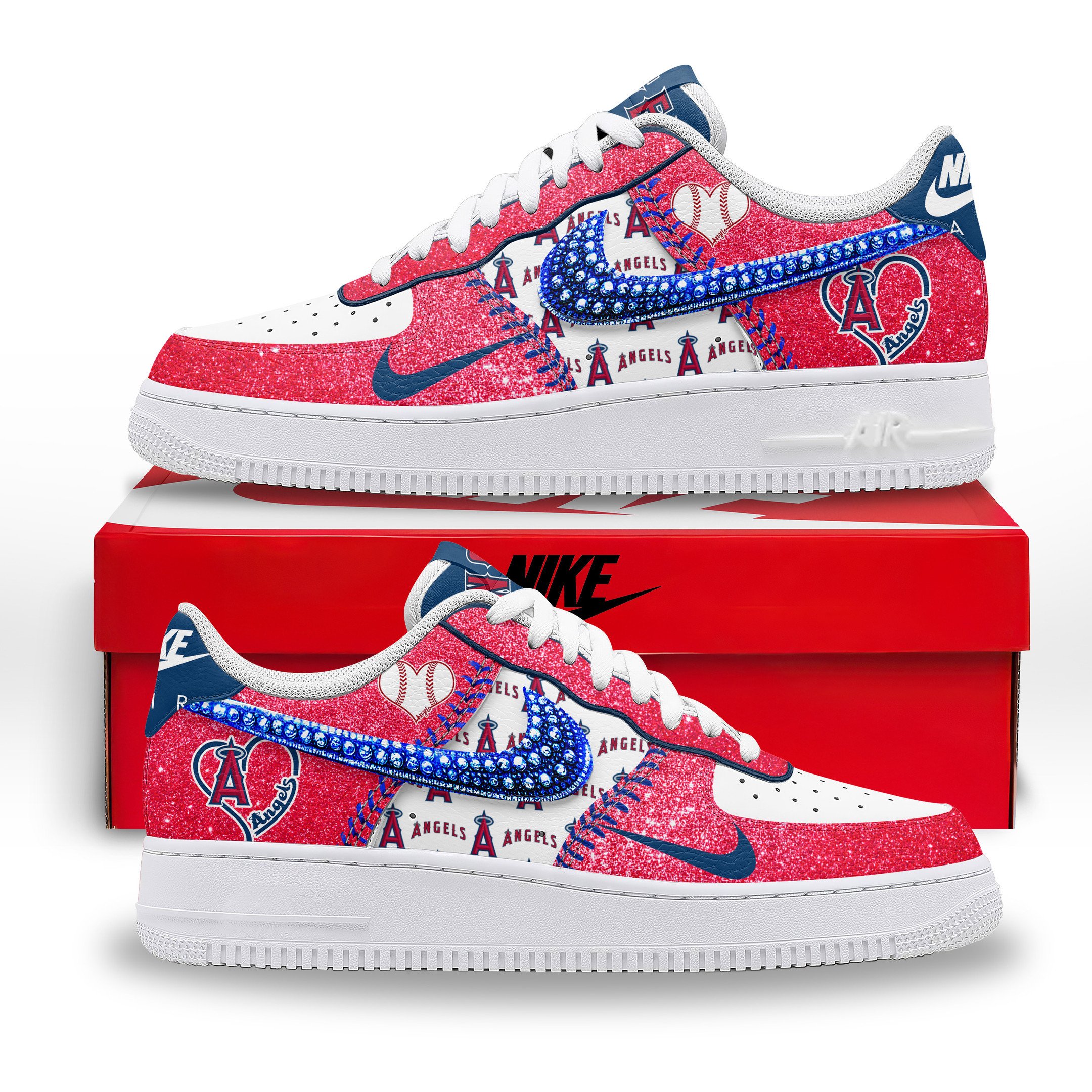 JWFancy Los Angeles Angels Air Low-Top Sneakers Shoes For Men And Women