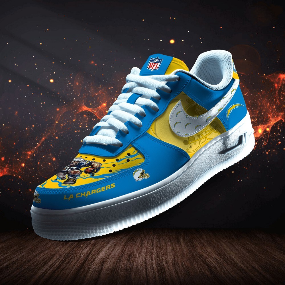 JWFancy Los Angeles Chargers Version 2 Air Low-Top Sneakers Shoes For Men And Women