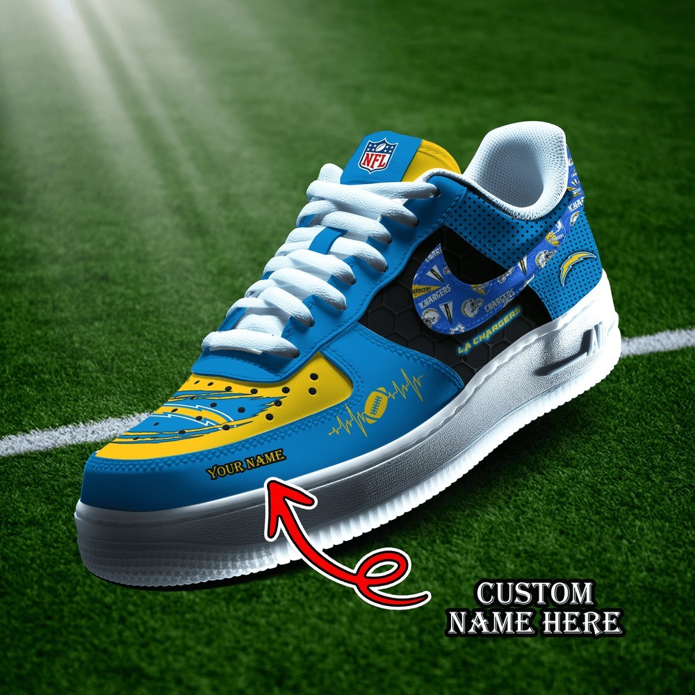 JWFancy Los Angeles Chargers Version 5 Air Low-Top Sneakers Shoes For Men And Women