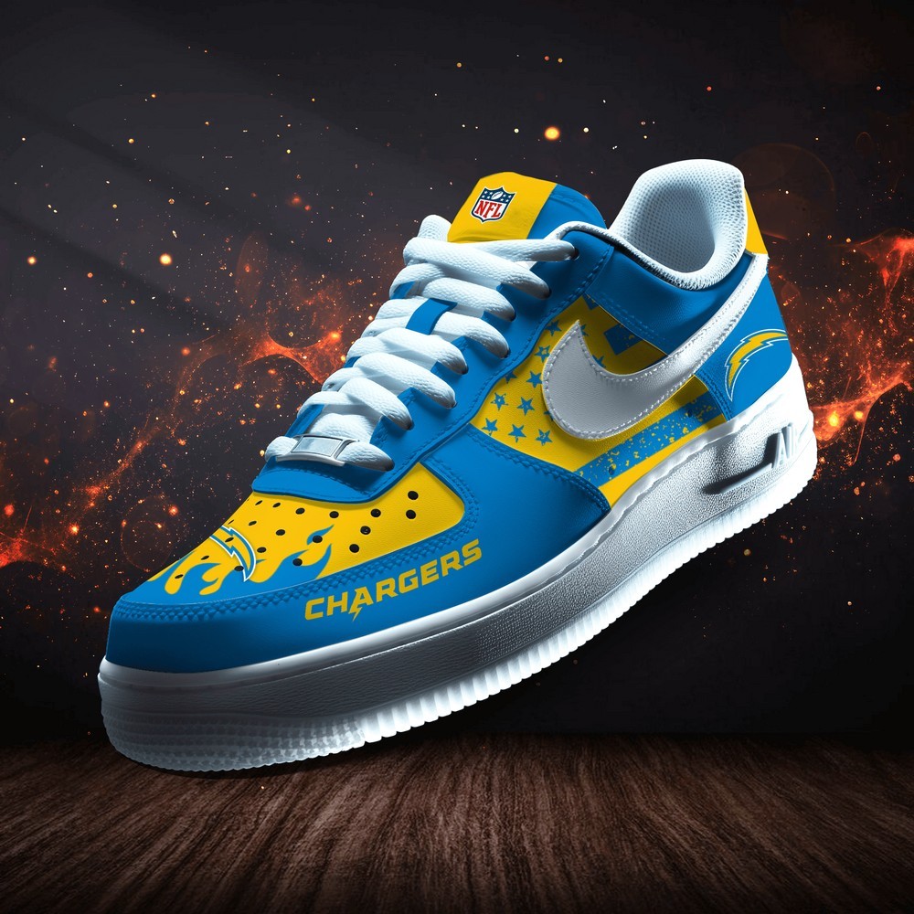 JWFancy Los Angeles Chargers Version 6 Air Low-Top Sneakers Shoes For Men And Women
