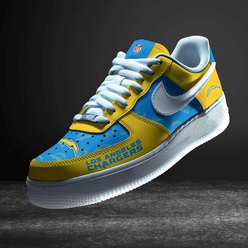 JWFancy Los Angeles Chargers Version 7 Air Low-Top Sneakers Shoes For Men And Women