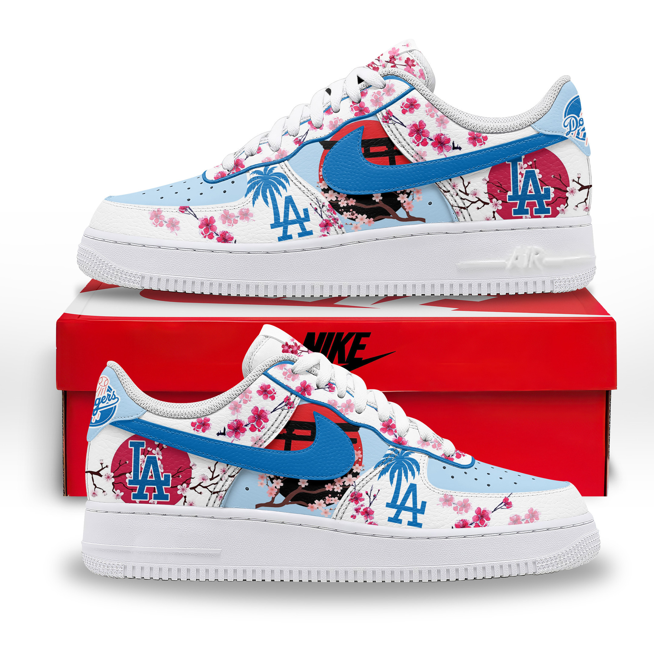 JWFancy Los Angeles Dodgers Air Low-Top Sneakers Shoes For Men And Women