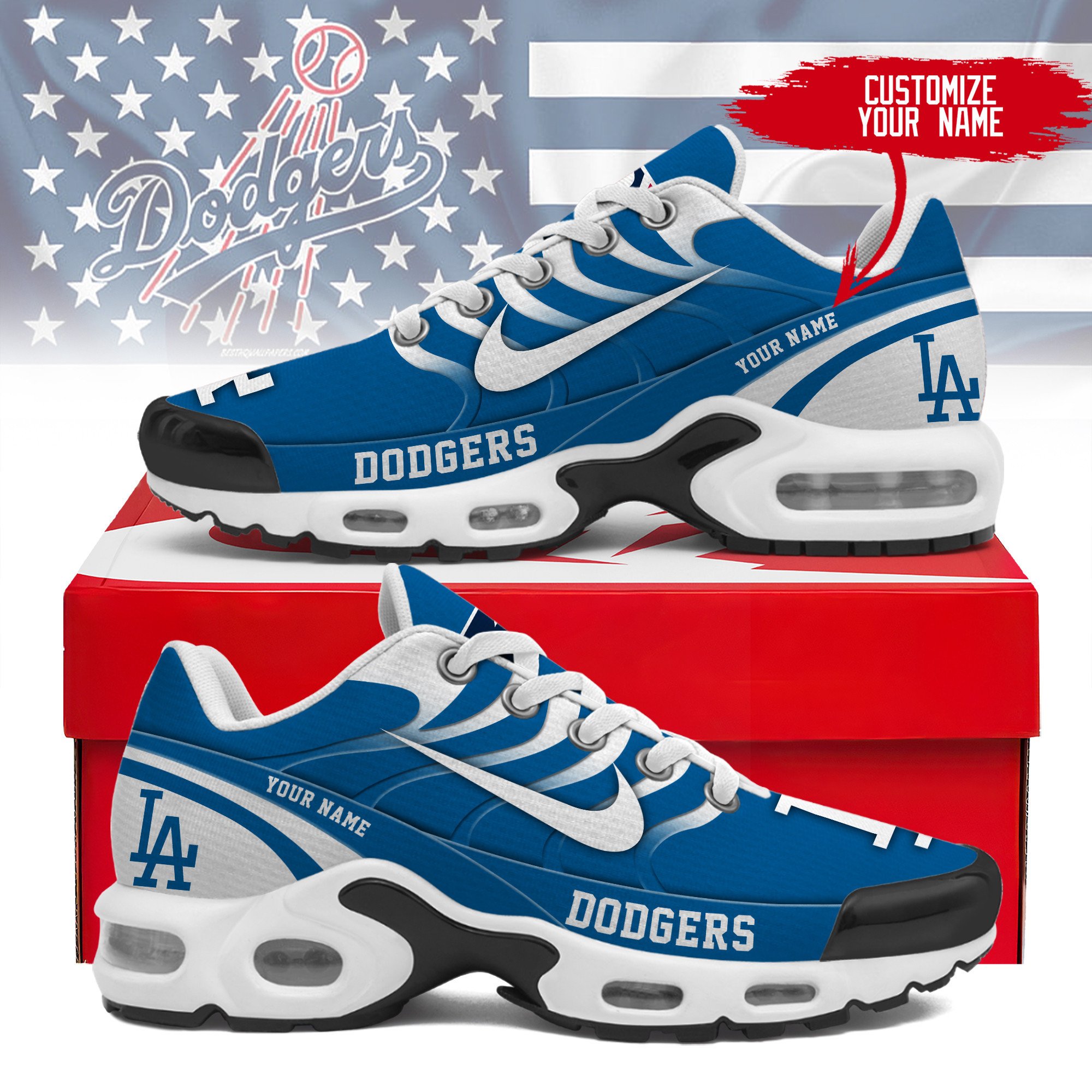 JWFancy Los Angeles Dodgers TN Shoes Sneakers For Men And Women