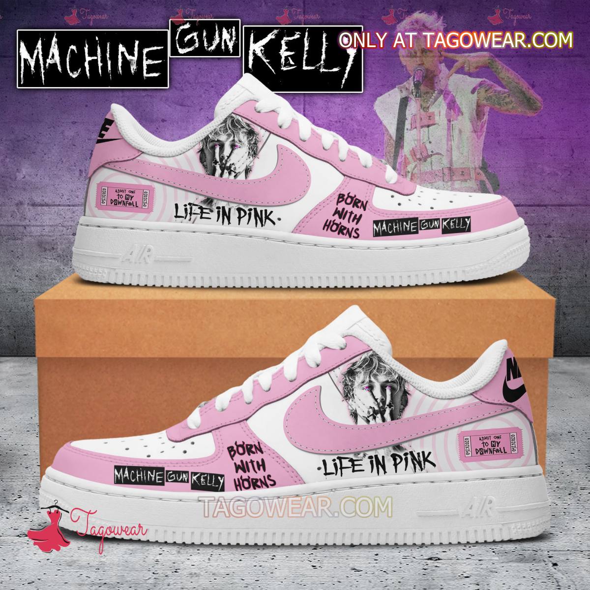 JWFancy Machine Gun Kelly Air Low-Top Sneakers Shoes For Men And Women