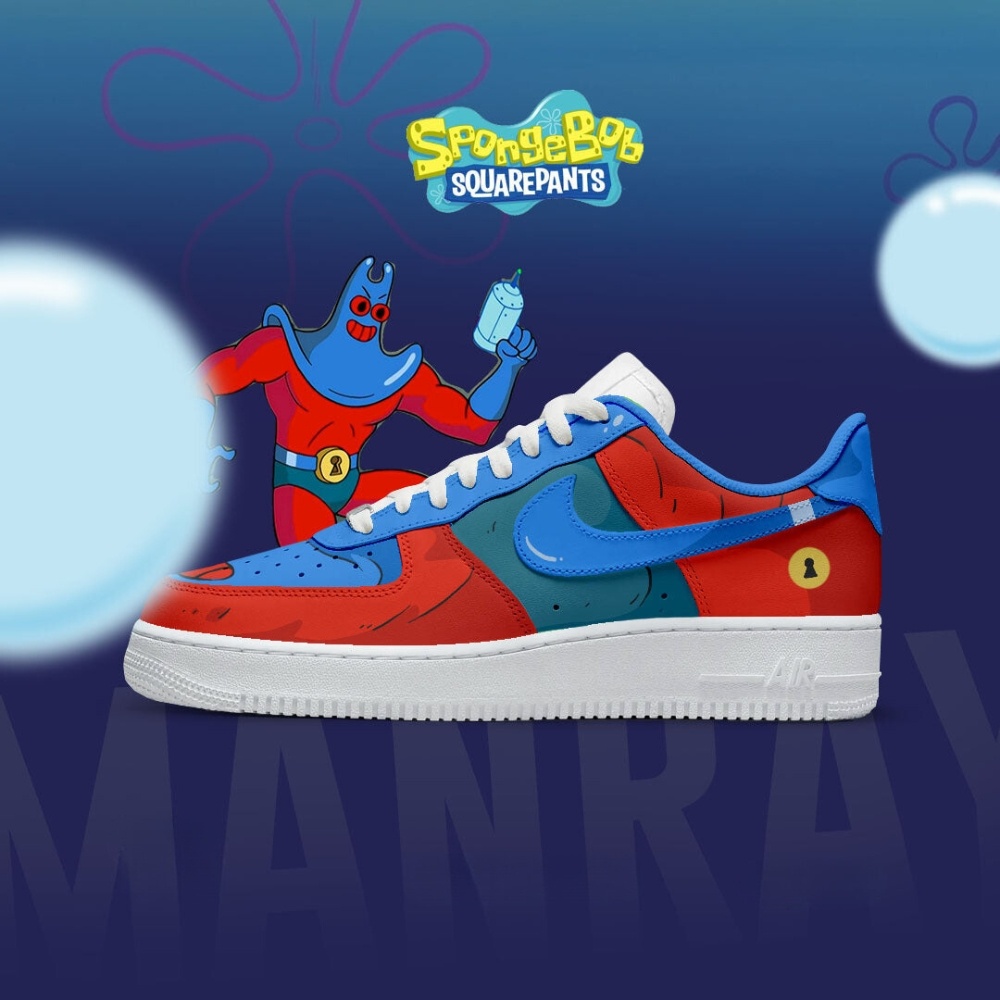 JWFancy Manray Spongebob Squarepants Air Low-Top Sneakers Shoes For Men And Women