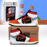 JWFancy Mario Bros Nintendo AJ1 High Sneakers Shoes For Men And Women