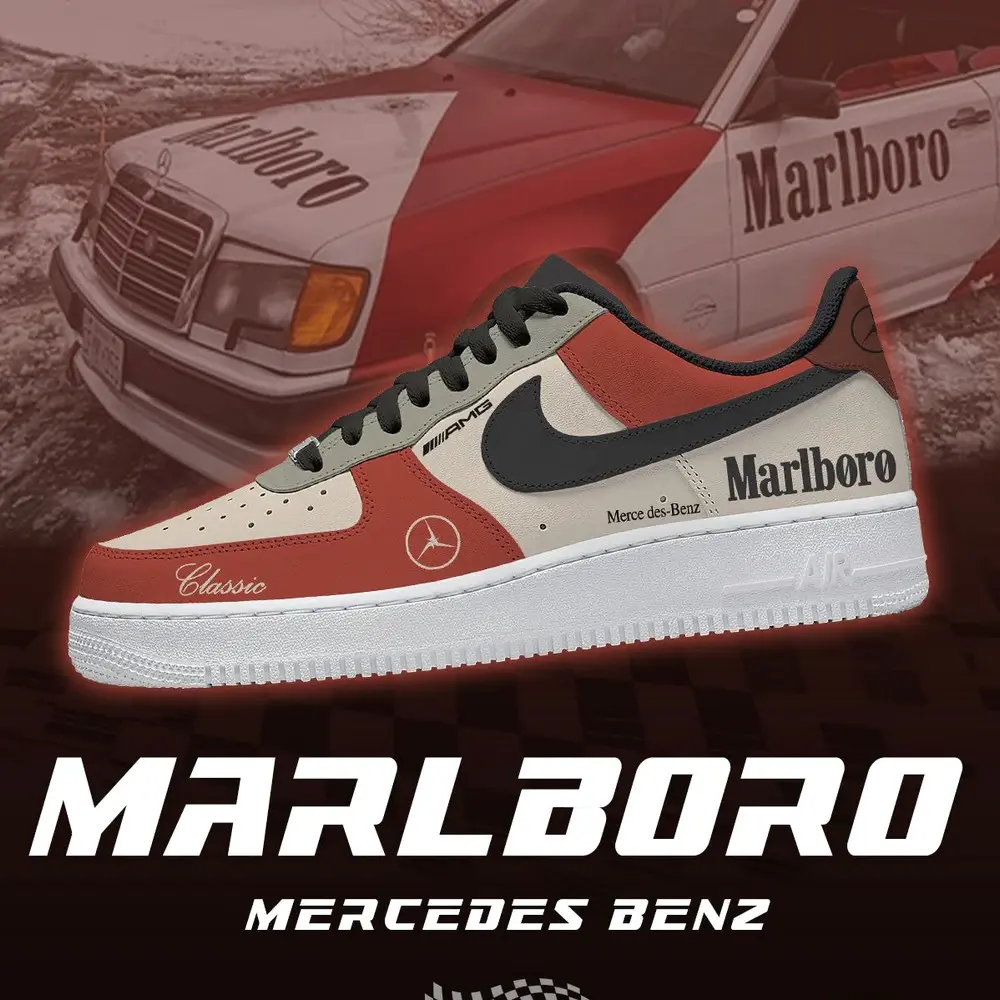 JWFancy Marlboro Merc Benz Air Low-Top Sneakers Shoes For Men And Women