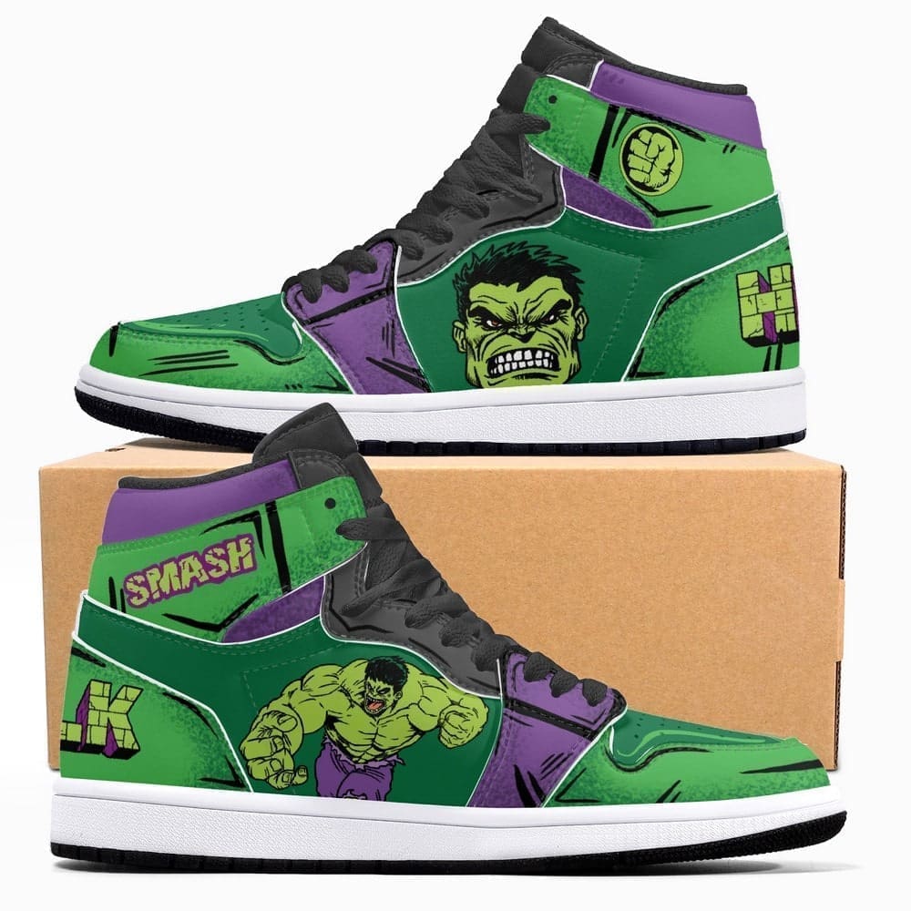 JWFancy Marvel Hulk AJ1 High Sneakers Shoes For Men And Women