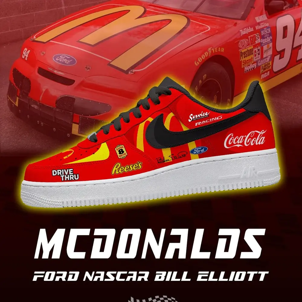JWFancy Mcdonalds Nascar Bill Elliott Air Low-Top Sneakers Shoes For Men And Women