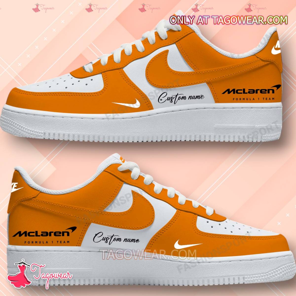 JWFancy McLaren Formula 1 Team Air Low-Top Sneakers Shoes For Men And Women