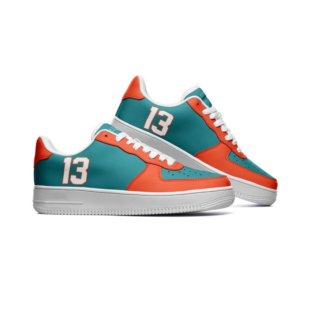 JWFancy Miami Dolphins Air Low-Top Sneakers Shoes For Men And Women