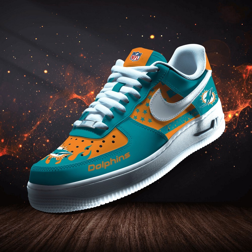 JWFancy Miami Dolphins Version 6 Air Low-Top Sneakers Shoes For Men And Women
