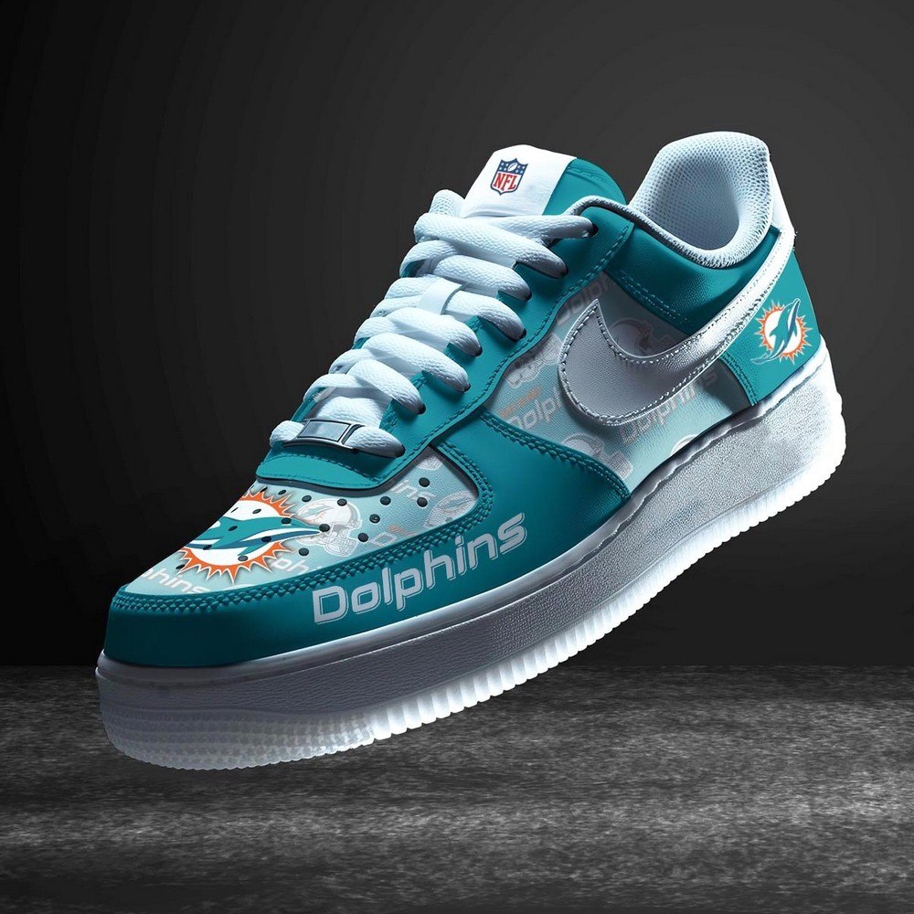 JWFancy Miami Dolphins Version 7 Air Low-Top Sneakers Shoes For Men And Women