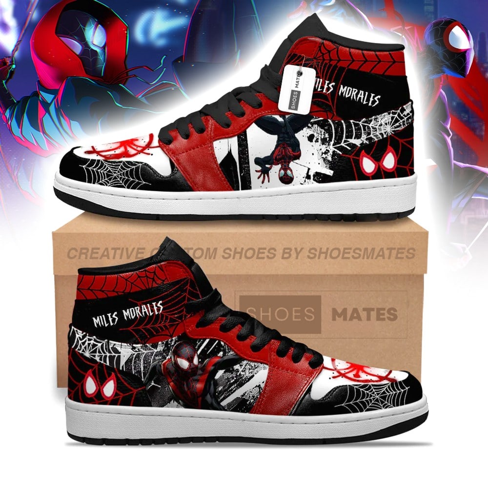 JWFancy Miles Morales AJ1 High Sneakers Shoes For Men And Women