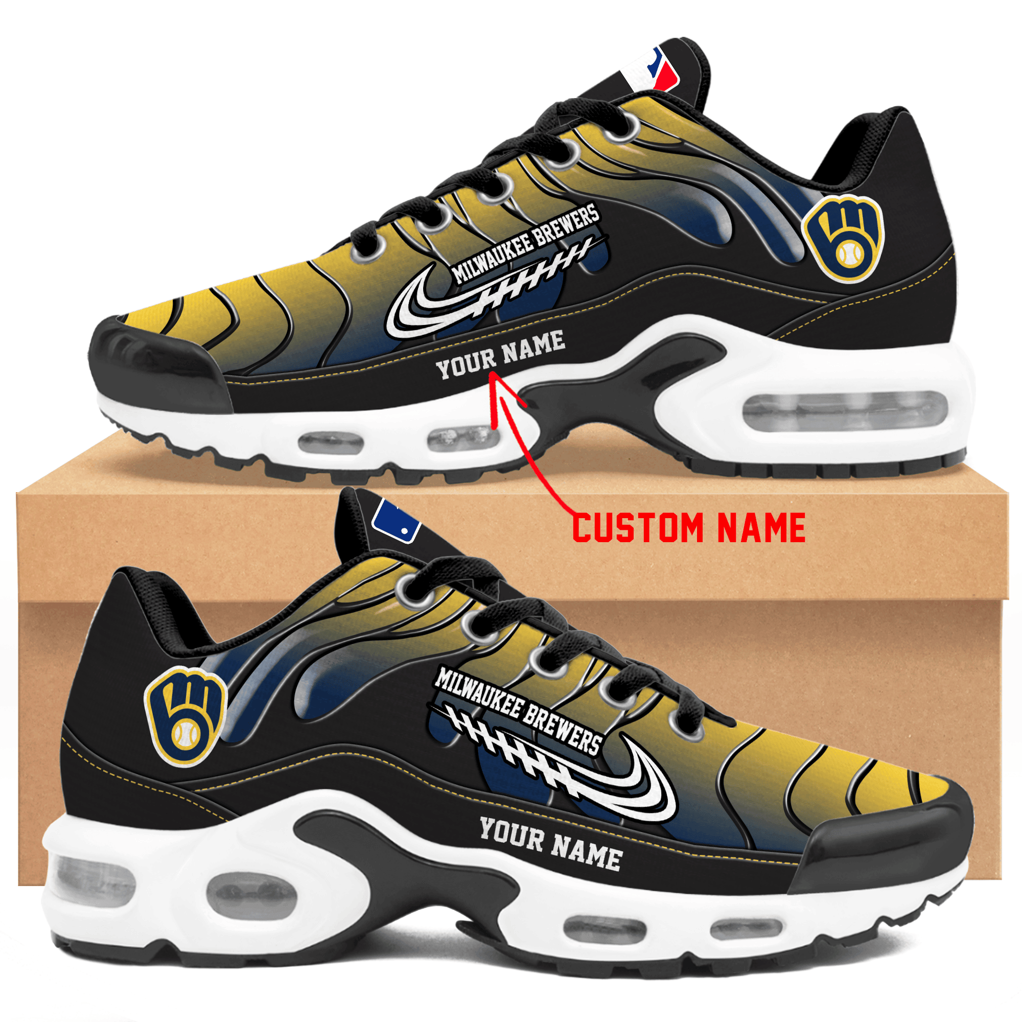 JWFancy Milwaukee Brewers TN Shoes Sneakers For Men And Women