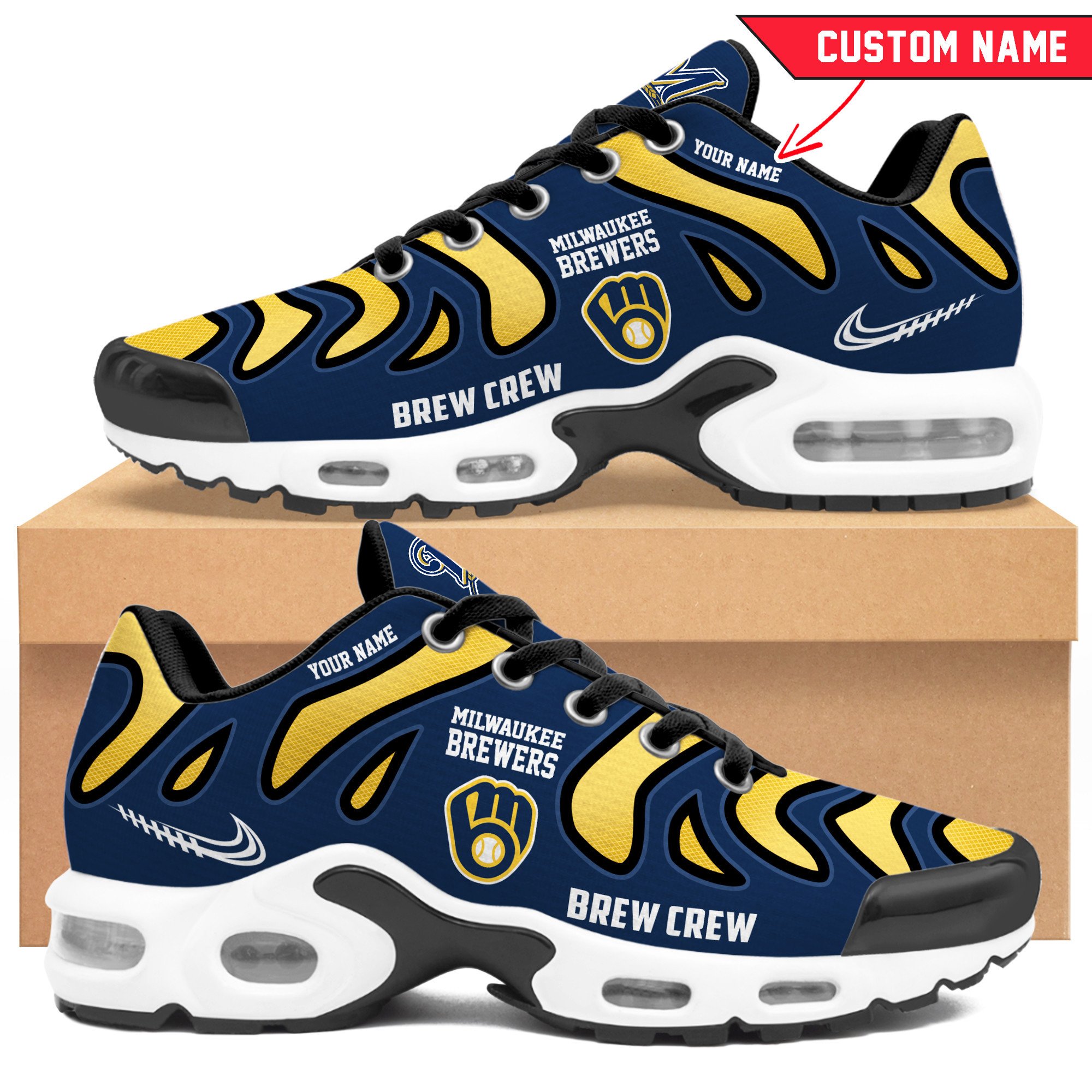 JWFancy Milwaukee Brewers TN Shoes Sneakers For Men And Women