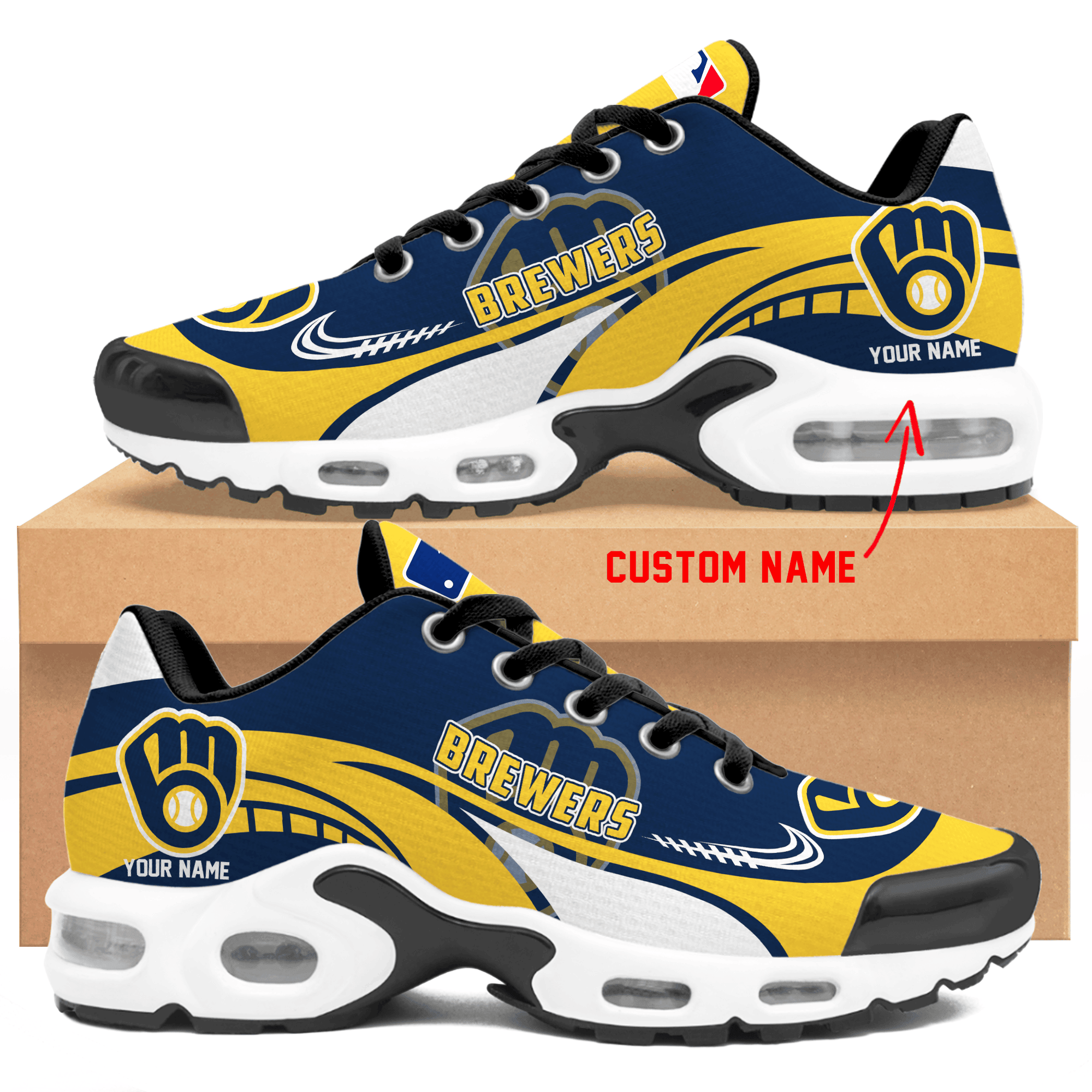 JWFancy Milwaukee Brewers TN Shoes Sneakers For Men And Women