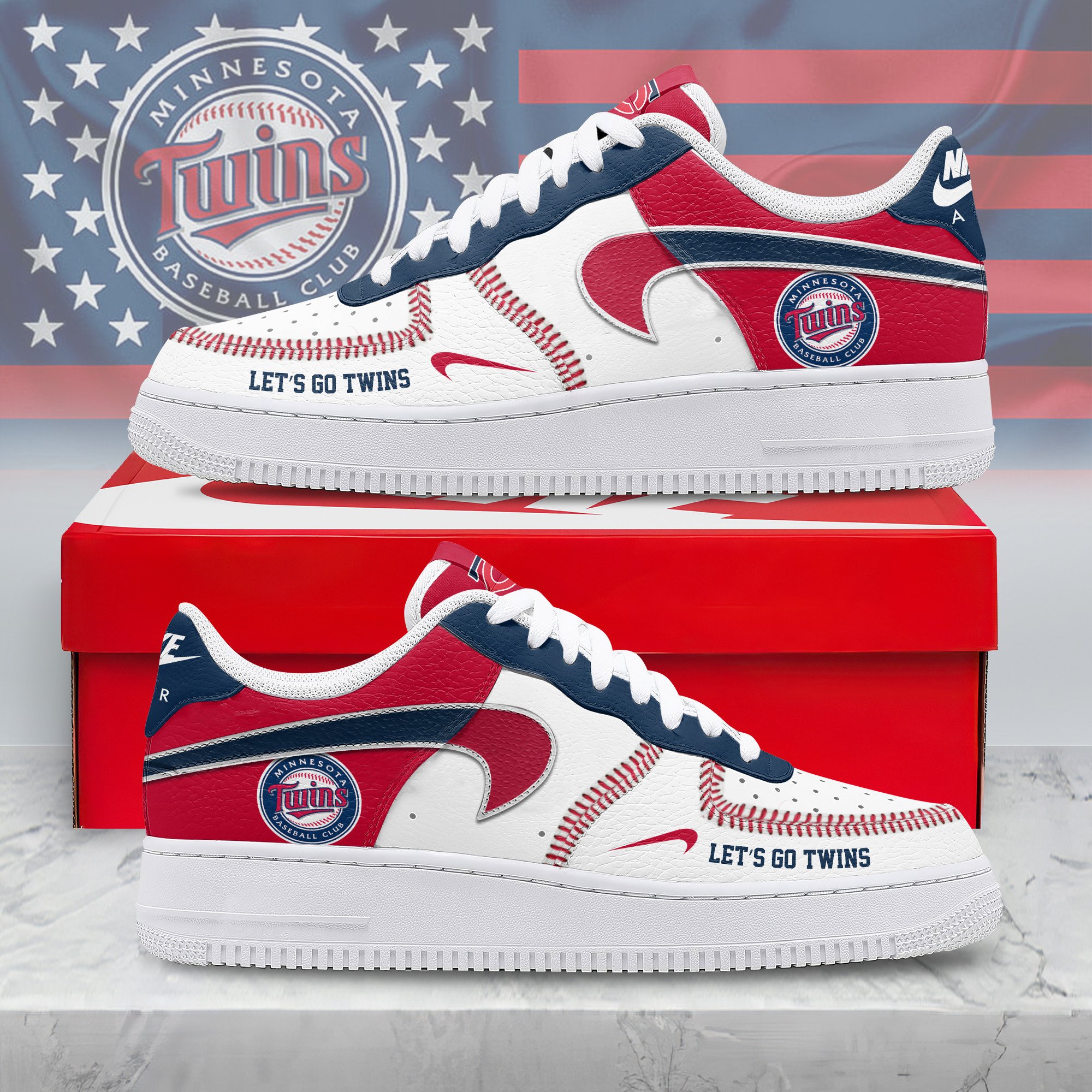 JWFancy Minnesota Twins Air Low-Top Sneakers Shoes For Men And Women