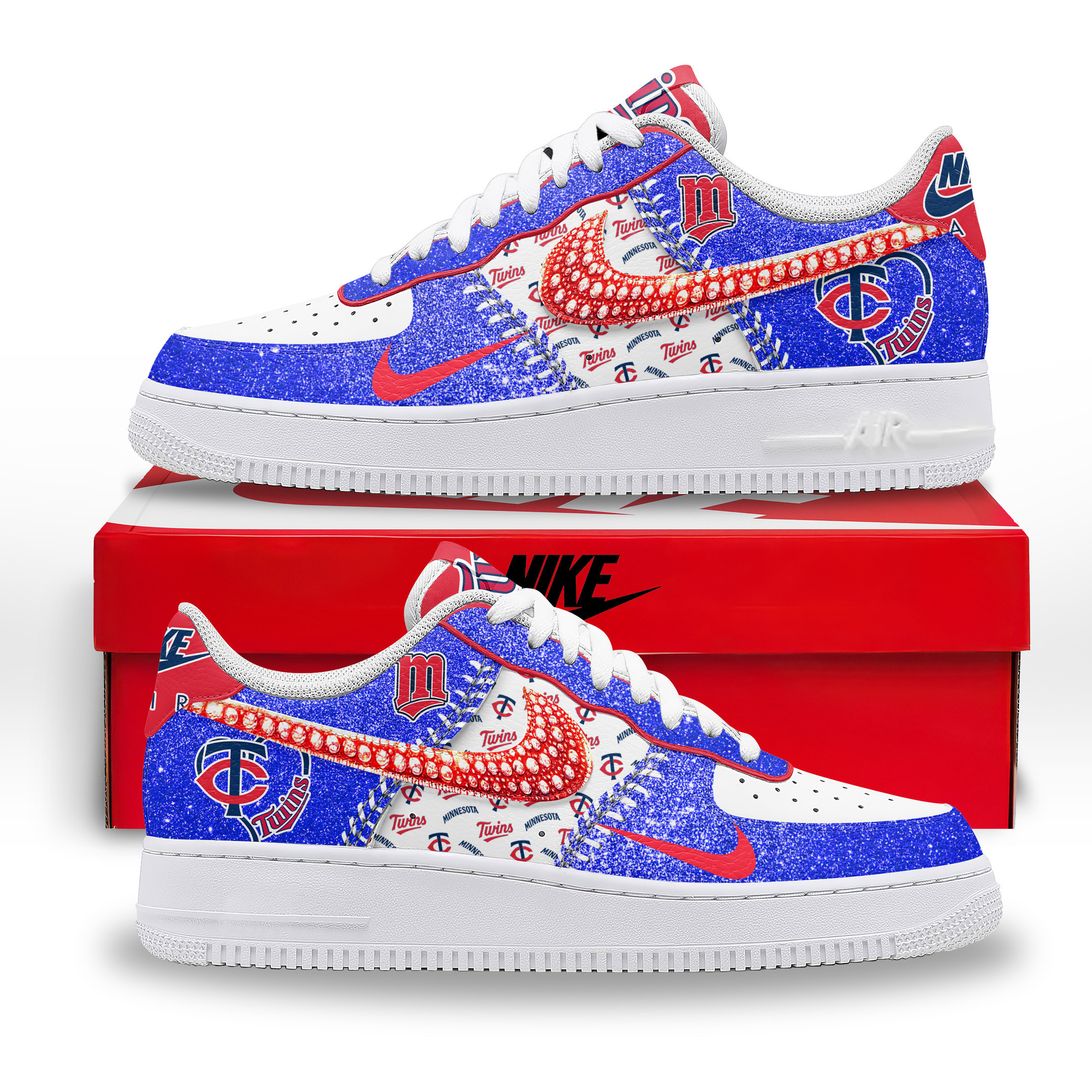 JWFancy Minnesota Twins Air Low-Top Sneakers Shoes For Men And Women