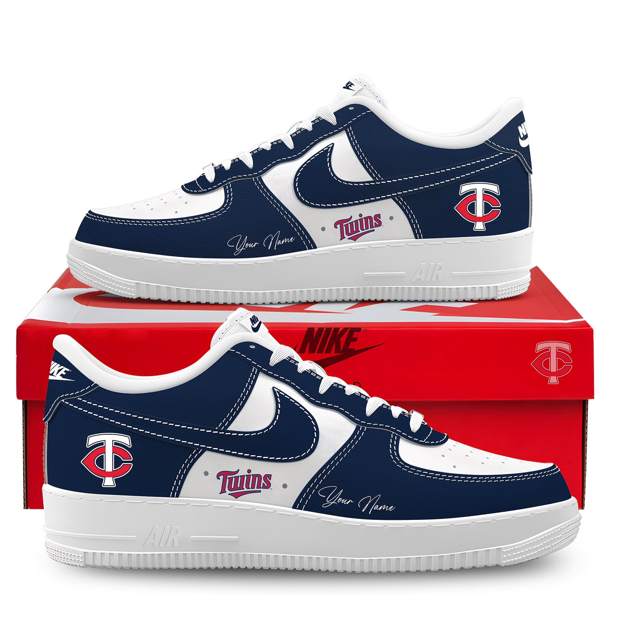 JWFancy Minnesota Twins Air Low-Top Sneakers Shoes For Men And Women