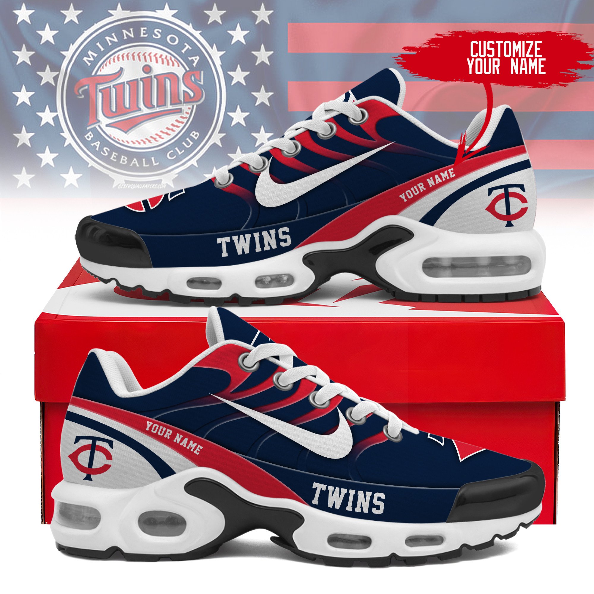 JWFancy Minnesota Twins TN Shoes Sneakers For Men And Women