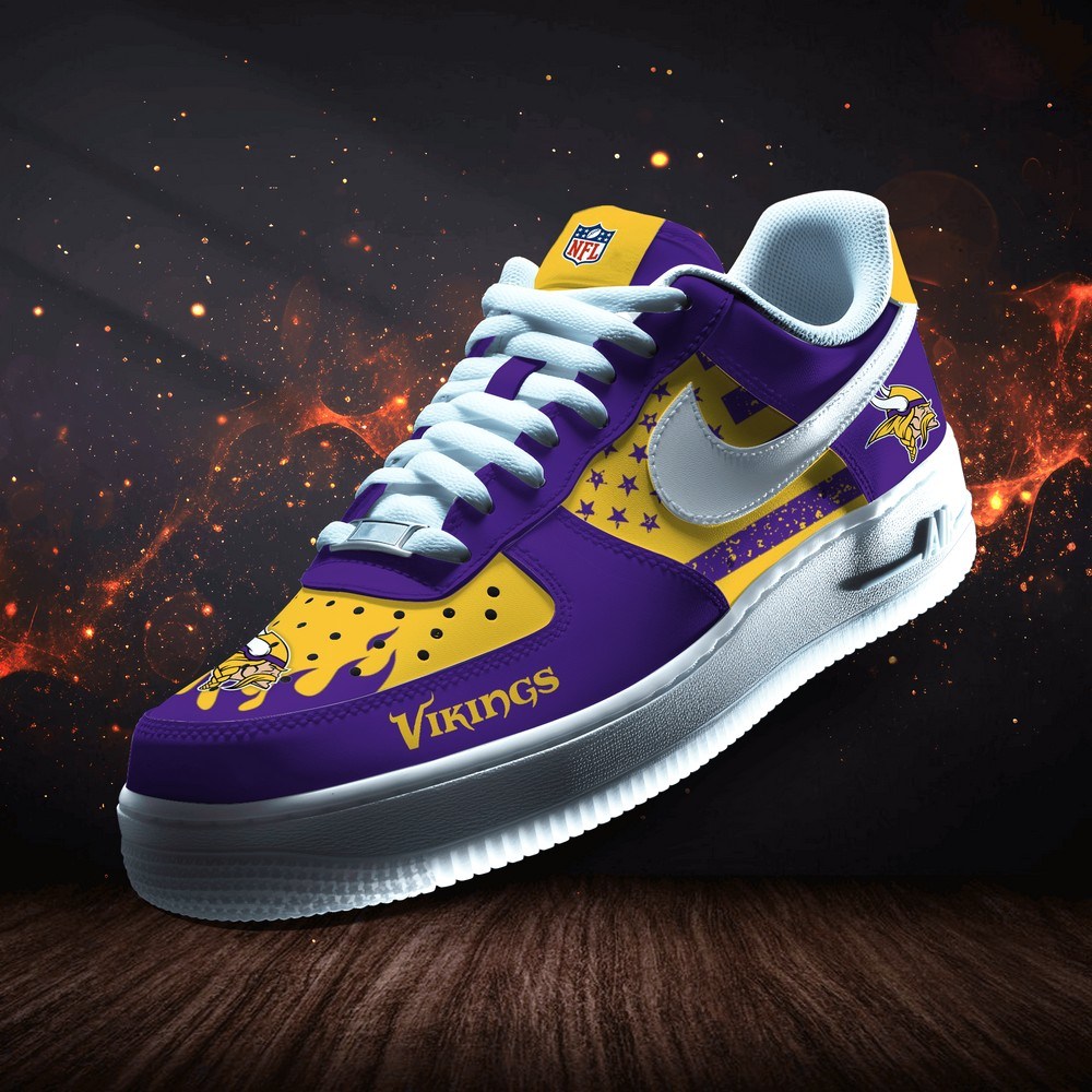 JWFancy Minnesota Vikings Version 8 Air Low-Top Sneakers Shoes For Men And Women