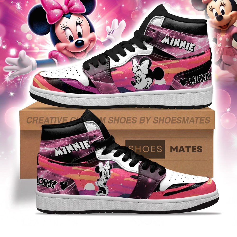 JWFancy Minnie Mouse AJ1 High Sneakers Shoes For Men And Women