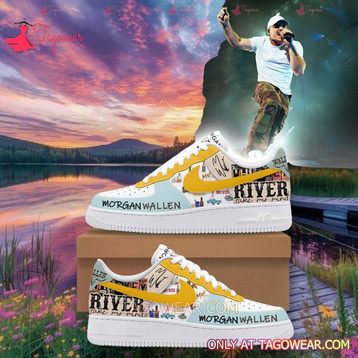 JWFancy Morgan Wallen Air Low-Top Sneakers Shoes For Men And Women