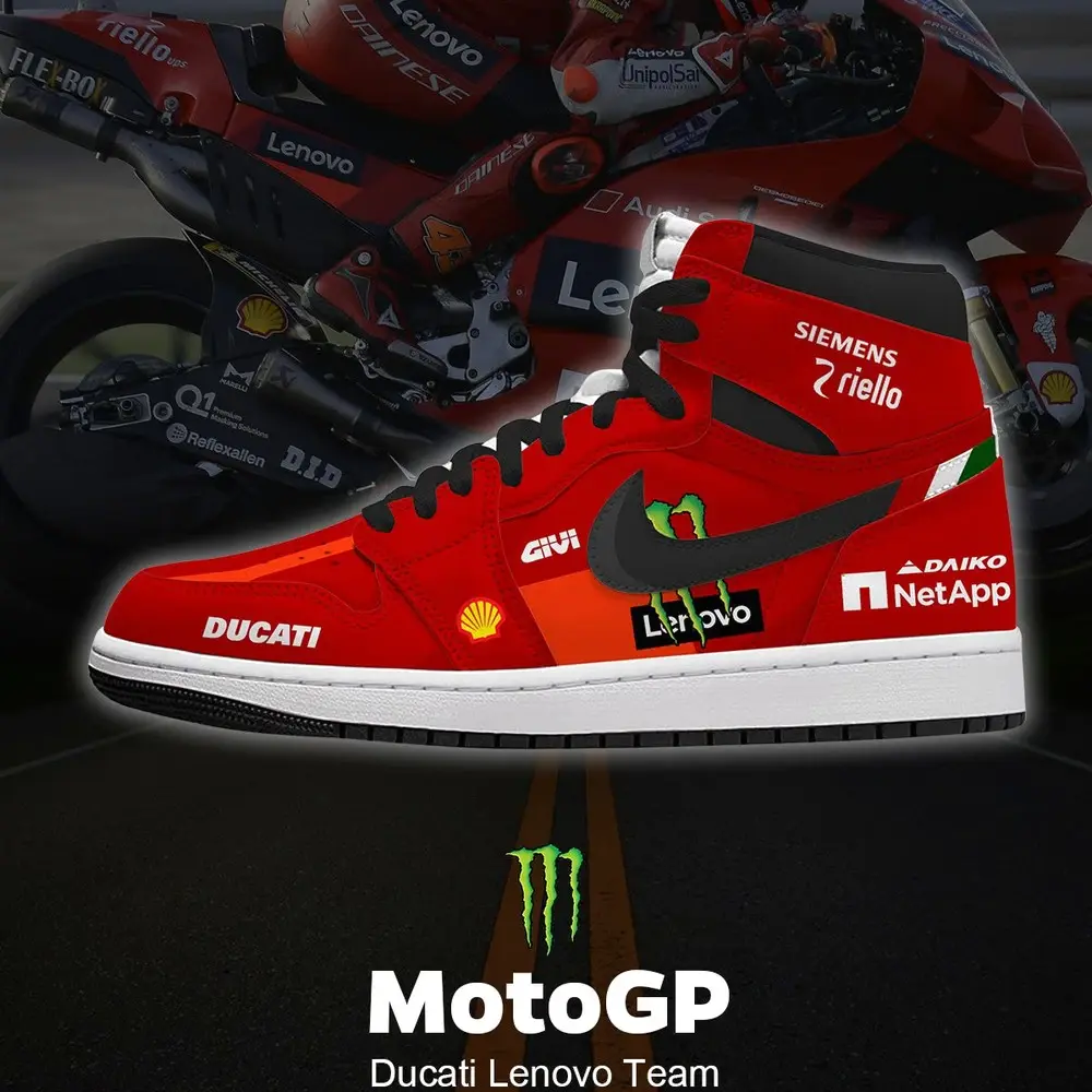 JWFancy MotoGP Duca Len Team V.2 AJ1 High Sneakers Shoes For Men And Women