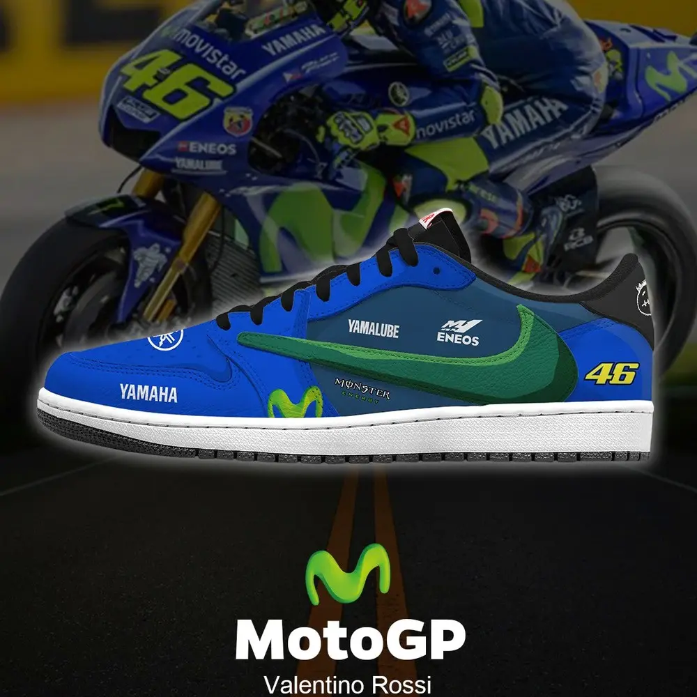 JWFancy MotoGP Rossi AJ1 Low Sneakers Shoes For Men And Women