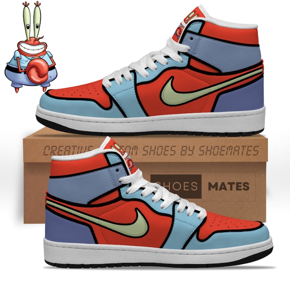 JWFancy Mr. Krabs AJ1 High Sneakers Shoes For Men And Women