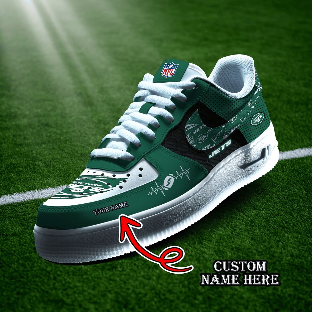 JWFancy New York Jets Version 4 Air Low-Top Sneakers Shoes For Men And Women