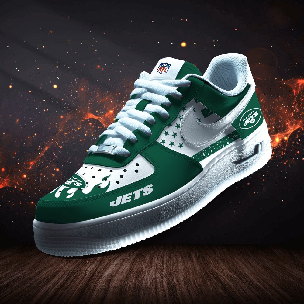 JWFancy New York Jets Version 6 Air Low-Top Sneakers Shoes For Men And Women