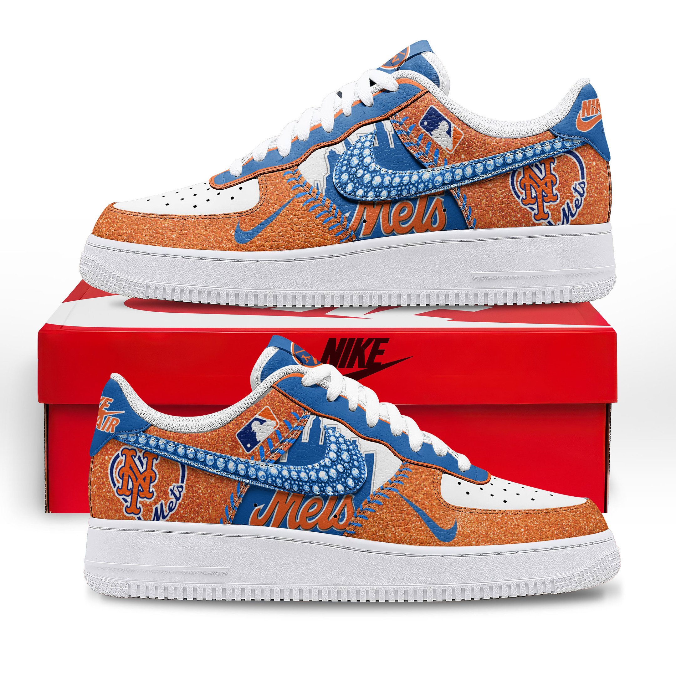 JWFancy New York Mets Air Low-Top Sneakers Shoes For Men And Women
