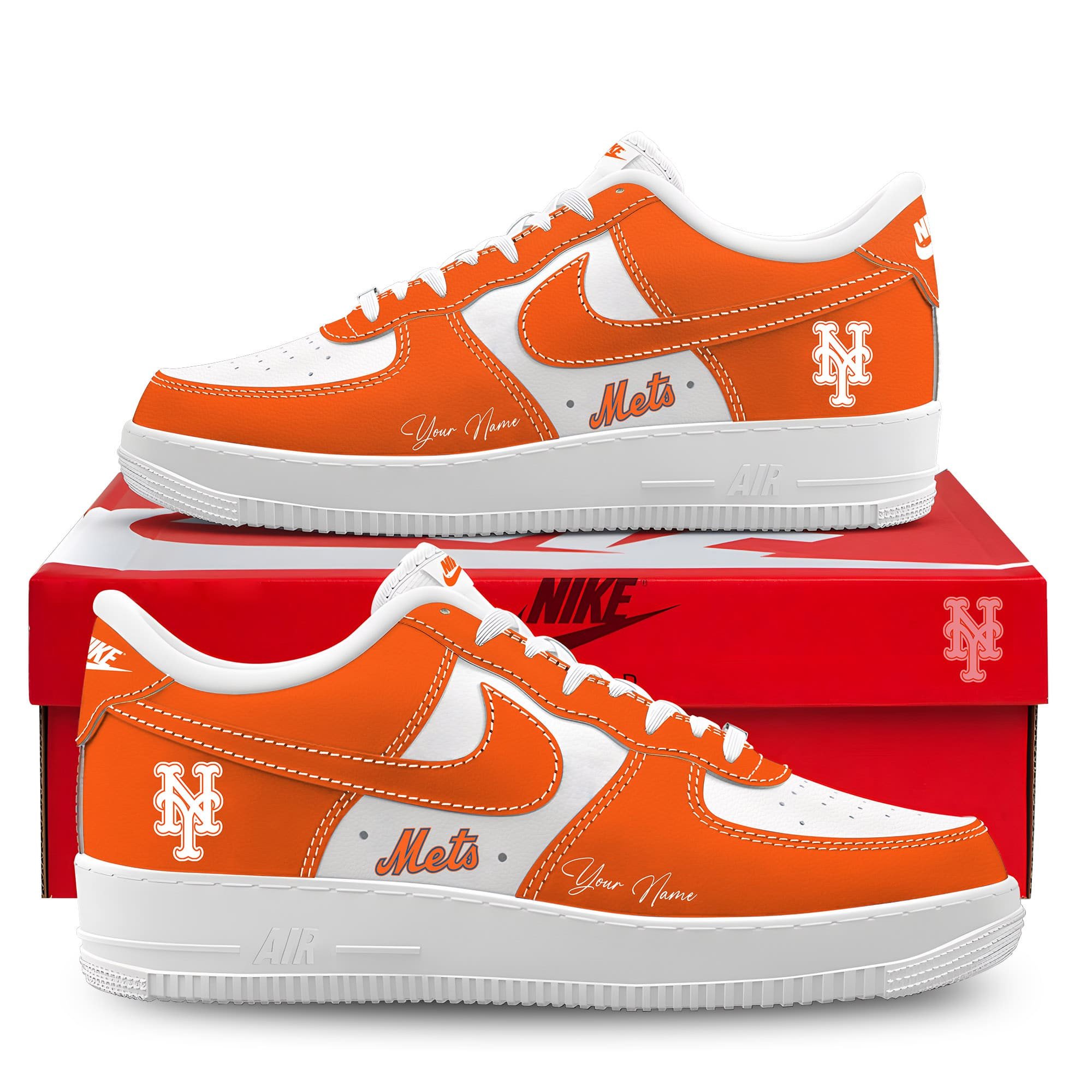 JWFancy New York Mets Air Low-Top Sneakers Shoes For Men And Women