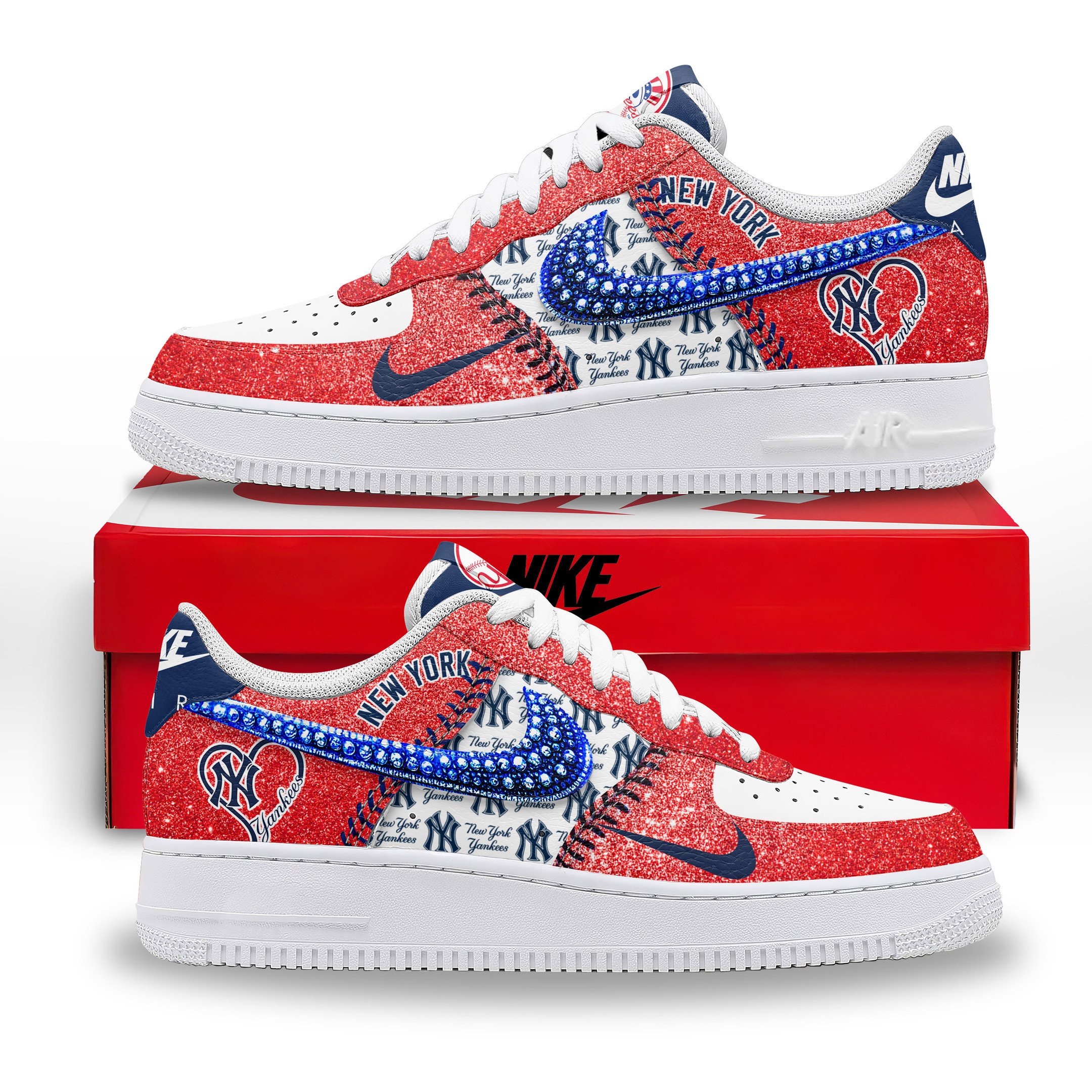 JWFancy New York Yankees Air Low-Top Sneakers Shoes For Men And Women