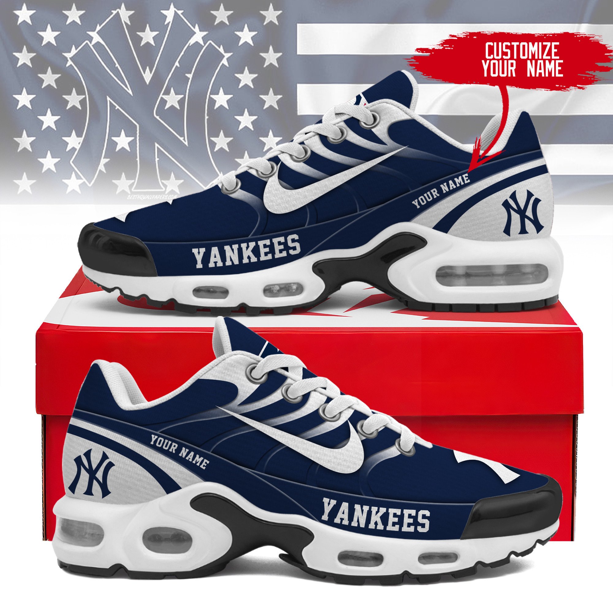 JWFancy New York Yankees TN Shoes Sneakers For Men And Women
