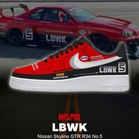 JWFancy Nissan Skyline R32 GT-R No.5 Air Low-Top Sneakers Shoes For Men And Women