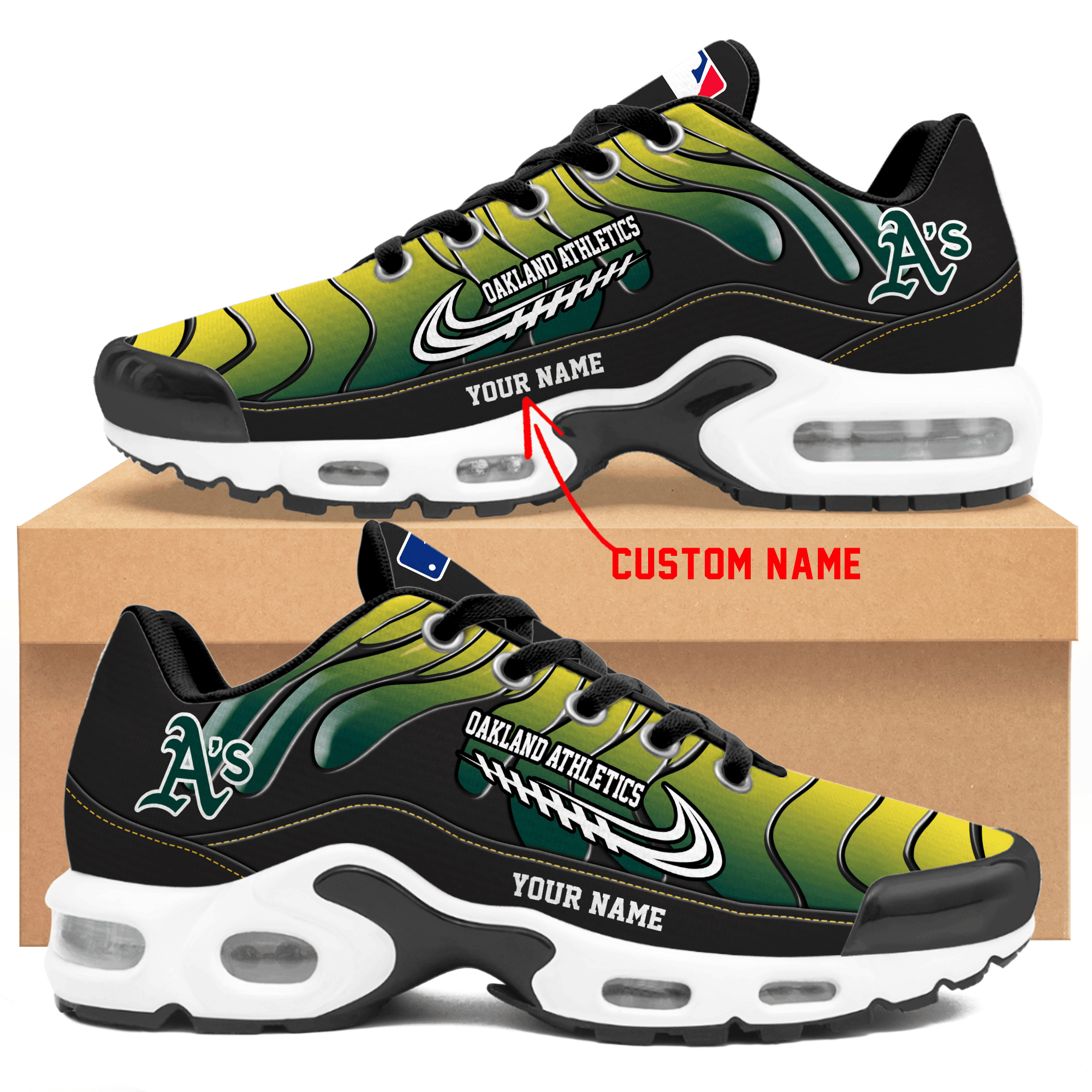 JWFancy Oakland Athletics TN Shoes Sneakers For Men And Women
