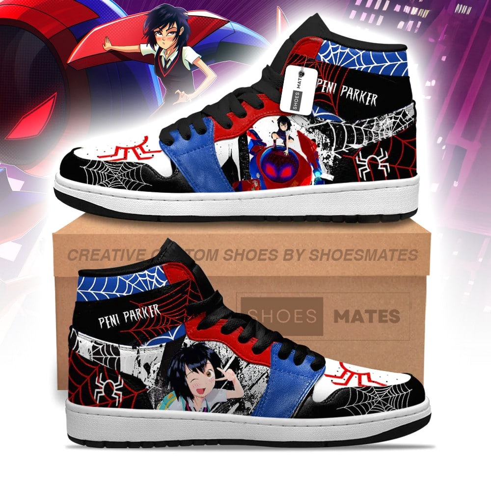 JWFancy Peni Parker Spider-Verse AJ1 High Sneakers Shoes For Men And Women