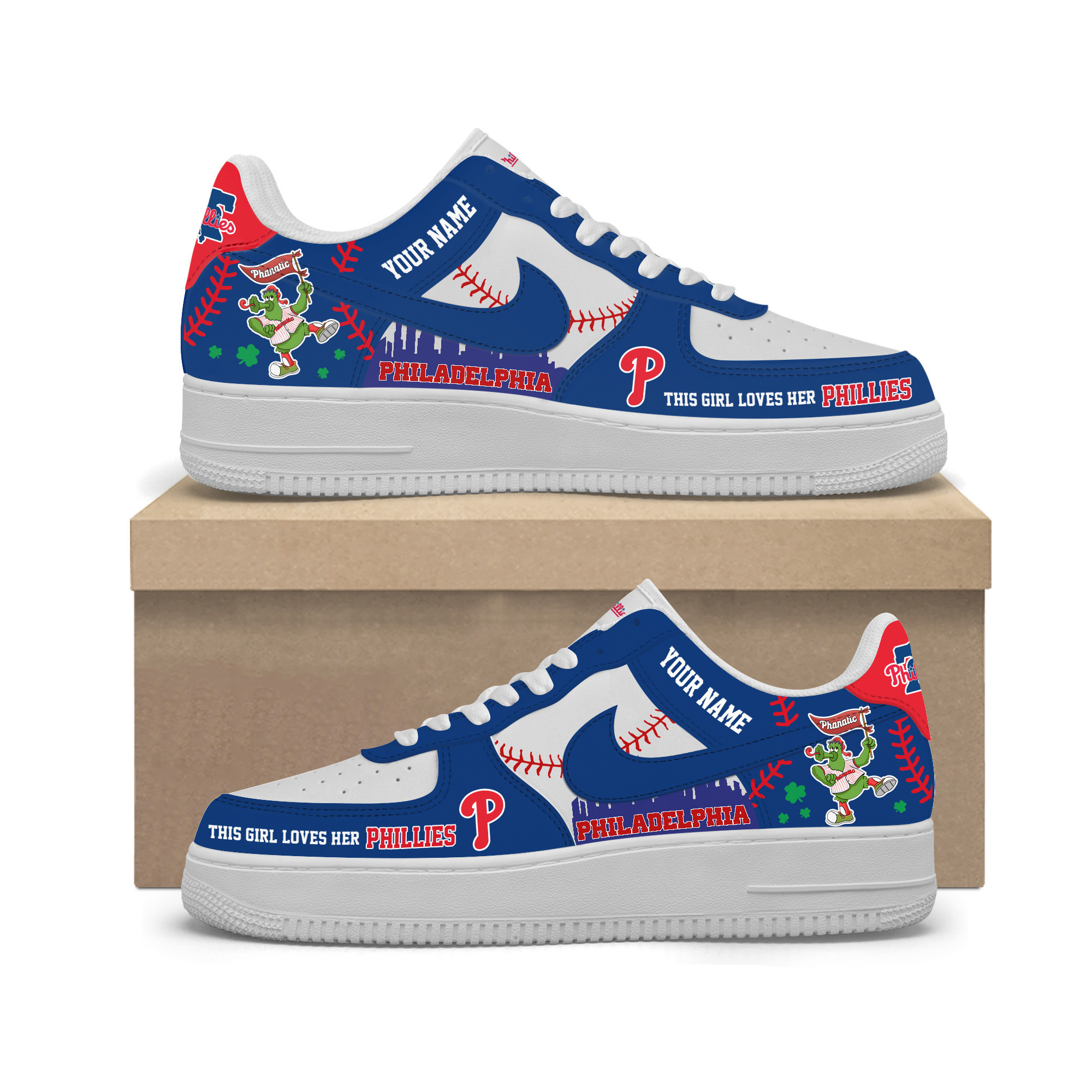 JWFancy Philadelphia Phillies Air Low-Top Sneakers Shoes For Men And Women