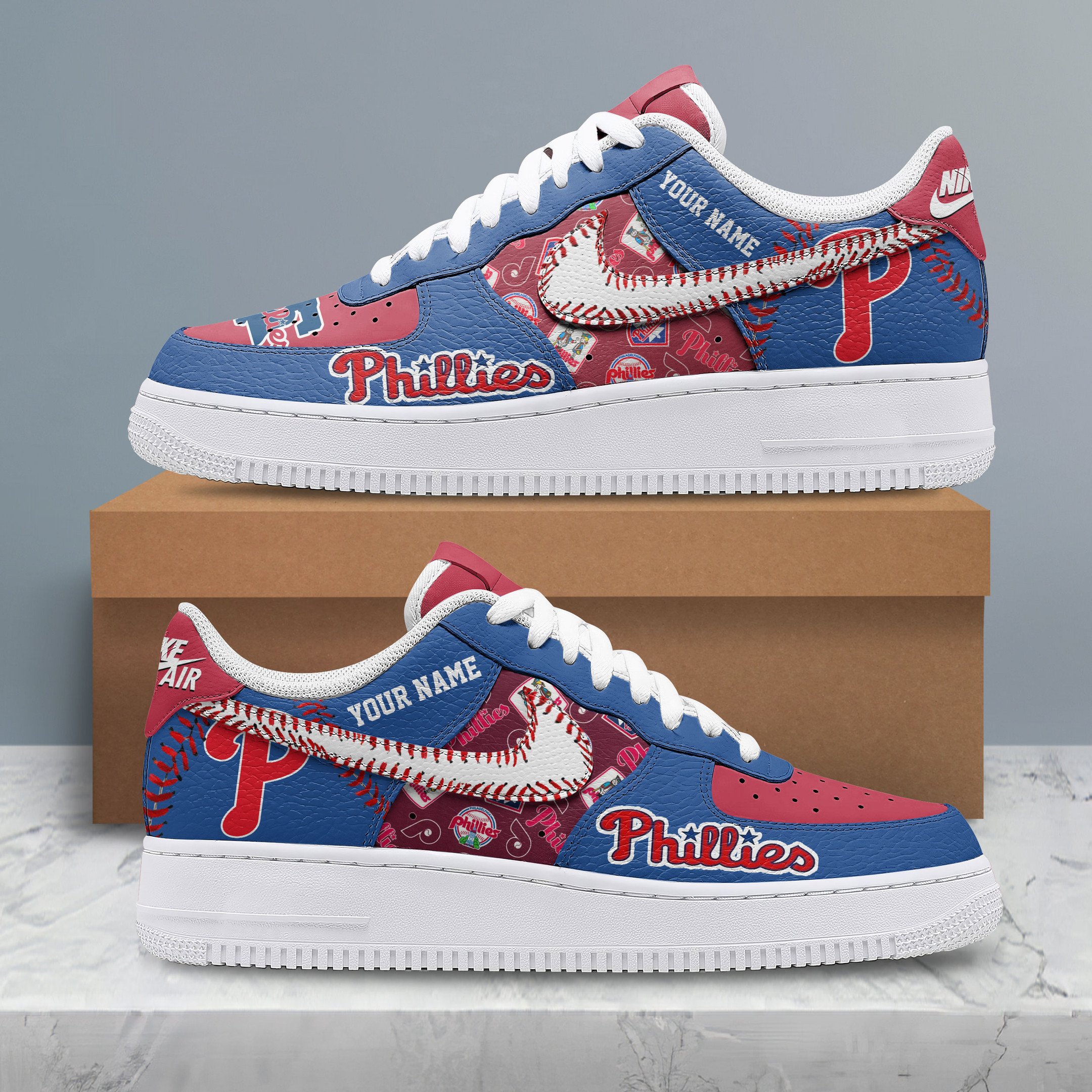 JWFancy Philadelphia Phillies Air Low-Top Sneakers Shoes For Men And Women
